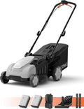 Litheli 18-inch 40V Brushless Lawn Mower for Garden Yards, Lightweight Cordless Lawn Mower Battery Powered with 6-Position Height Adjustment, 2x8.0Ah Battery and Rapid Charge Included