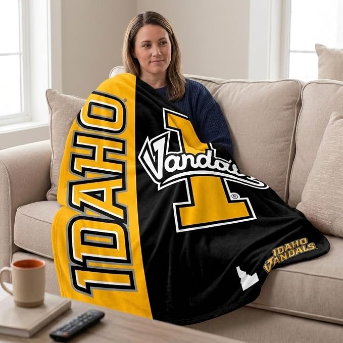Proformance Home NCAA Idaho Vandals Endzone Ultra Soft Tailgate Throw