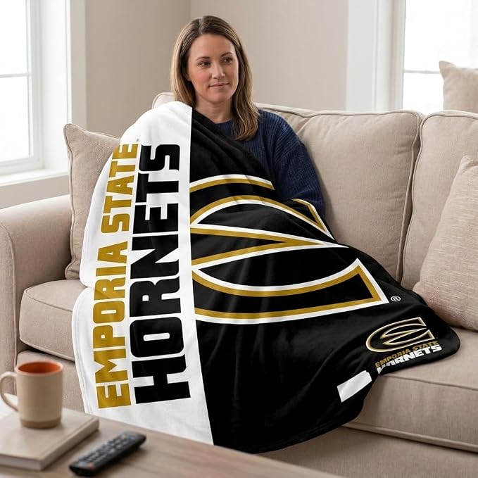 Pegasus Sports NCAA Emporia State Hornets Endzone Ultra Soft Tailgate Throw