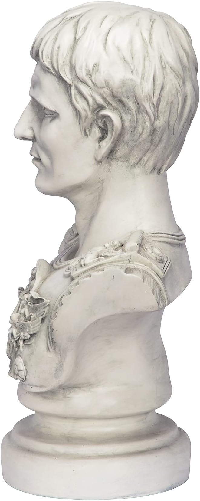 Design Toscano Augustus Caesar Primaporta Bust Statue, Classic Roman Library or Office Decor, 10 Inches Wide, 6 Inches Deep, 18 Inches High, Handcast Polyresin, Antique Stone Finish