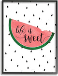 Watermelon Still Life Sweet Fruit, 16 x 20 Inch Framed Giclée Print | Stupell Industries | Black, 16 x 20 Inches, Easy to Hang and Sturdy, Made in USA, by Anna Quach