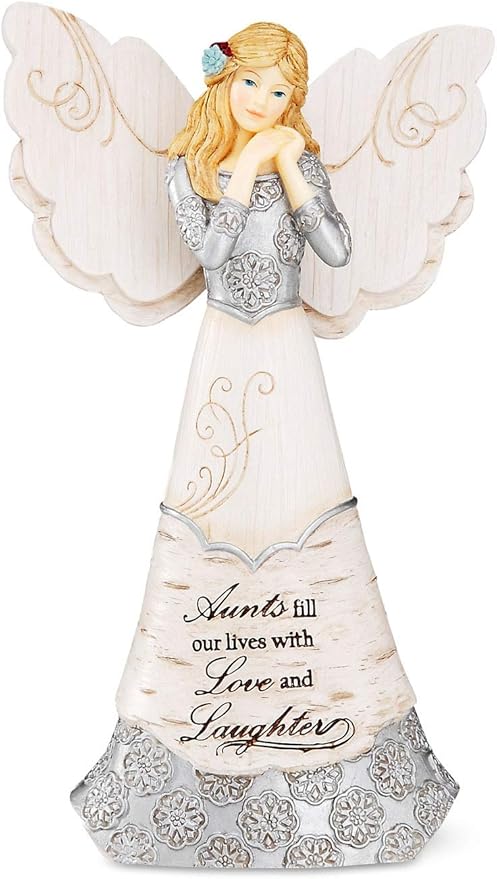 Pavilion - Elements Aunt Angel Figurine - 6-Inch, Inscription Aunts Fill Our Lives with Love and Laughter