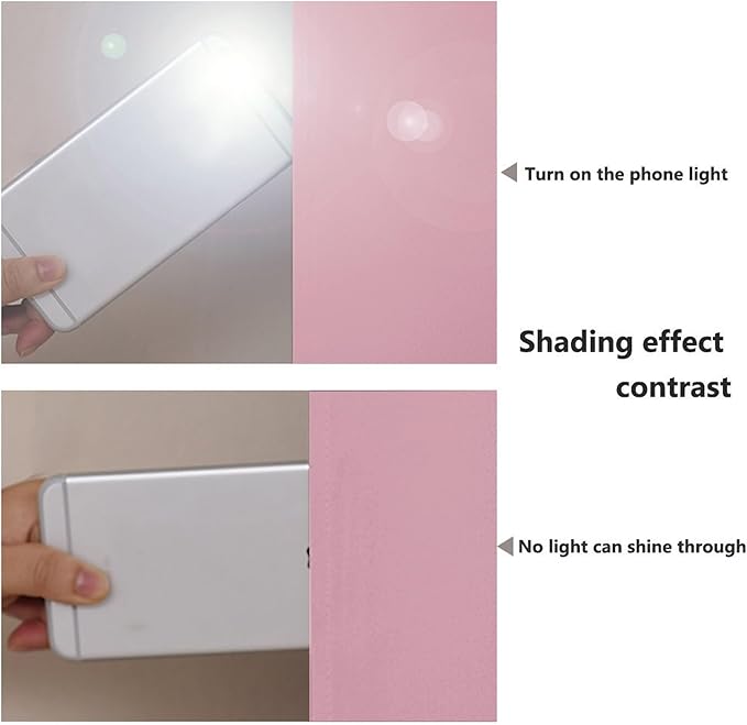 NICETOWN 100% Blackout Curtains with Black Liners, Thermal Insulated Full Blackout 2-Layer Lined Drapes, Energy Efficiency Window Draperies for Bedroom (Crystal Pink, 2 Panels, 52-inch W by 63-inch L)