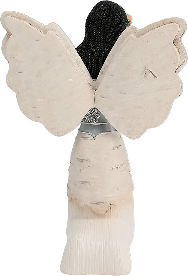 Elements 82324 Prayer Collectible Figurine, Ebony Kneeling and Praying Angel, 5-1/2-Inch