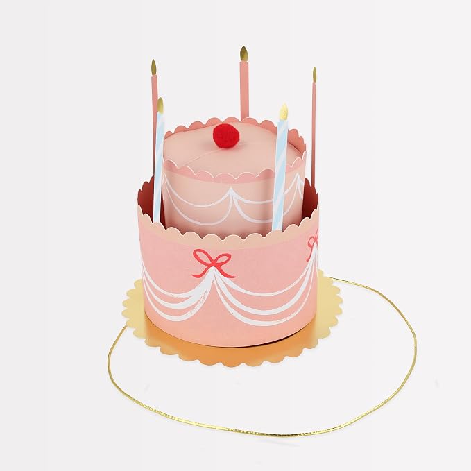 Meri Meri Fancy Cake Party Hats (Pack of 8), Paper Birthday Party Hats, Great For Photo Booths & Party Tables, Easy To Assemble, Ages 3+, 4.875" x 5" x 4.875"