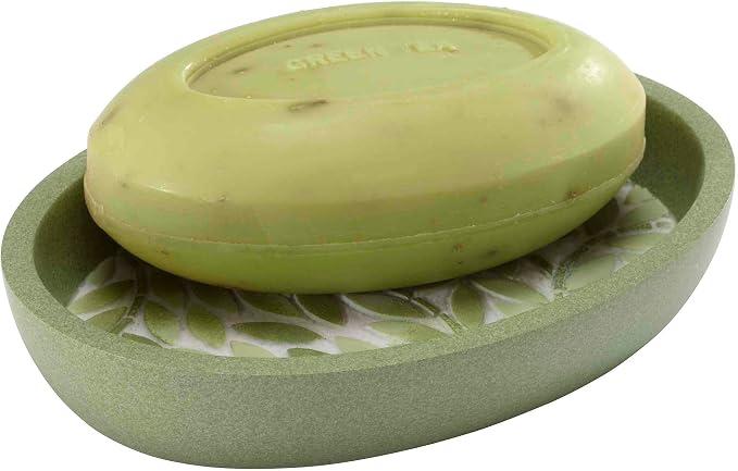 Avanti Linens - Soap Dish, 100% Hand-Painted Resin Bathroom Accessories, Botanical Home Decor (Stratford)