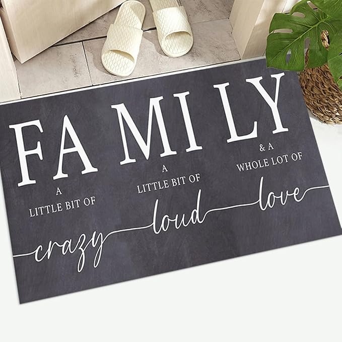 GUBIYU Grey Area Rugs for Living Room Farmhouse Stain Resistant Non Skid Rubber Backing Washable Rug for Bedroom Dining Room Inspirational Rustic Home Decor Large Floor Carpet Hallway Rugs 23.6"x35.4"