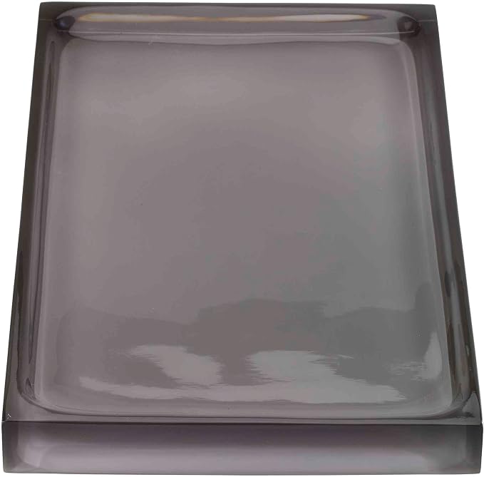 Avanti Linens - Decorative Tray, Clear Resin Tray with Painted Interior, Pefect for Parties & Gatherings, Modern Home Decor (Soho Collection, Smoke)
