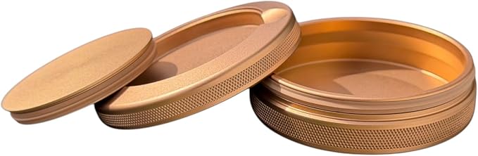 3.0 | Metal Container for Zyn, Premium Aluminum Can & Rugged Pouch Holder | Extra Capacity, Knurled Grip & Used Pouch Storage | EDC (Champagne Gold)