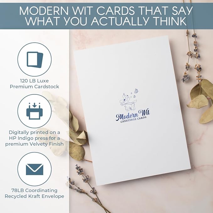 Happy Birthday Card - Single 4.25 X 5.5 Greeting Card With Envelope, Blank Inside, Funny Cards For Men And Women, This Was Literally The First Card I Saw