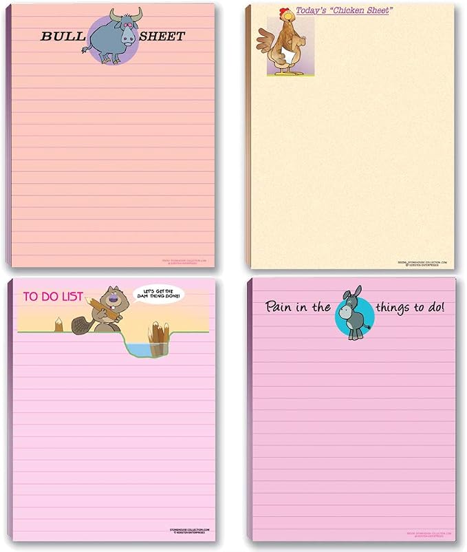 Stonehouse Collection Funny Assorted Birthday Cards & Assorted Notepads - USA Made- 25 Birthday Cards & 8 Notepads