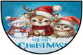 Christmas Xmas Half Round Door Mat Christmas Xmas Animal Snowman Half Moon Rug Washable Half Circle Area Rugs Indoor Entrance Non Slip Semi Circle Rugs Floor Carpet for Kithen Bedroom Decorate Gift
