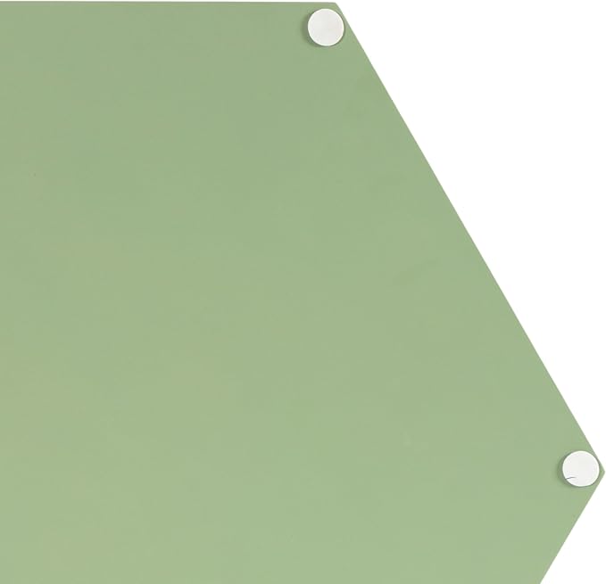 Kate and Laurel Halsey Decorative Hexagon Tray with Gold Metal Handles; 18 x 16; Green and Gold; Modern Glam Serving Tray with Handles for Living Room Decor