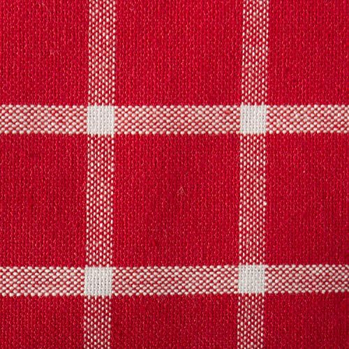 DII Holiday Dining Table Linen Collection Holly Berry Plaid, Christmas Table Runner 14x108, Red & White - Image 2