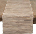 SARO LIFESTYLE Shimmering Woven Nubby Table Runner - Textured Water Hyacinth Table Runner with Sparkling Metallic Threads for Dining Tables, Everyday Entertaining and Home Décor, 14"x90", Natural by SaroLifestyle