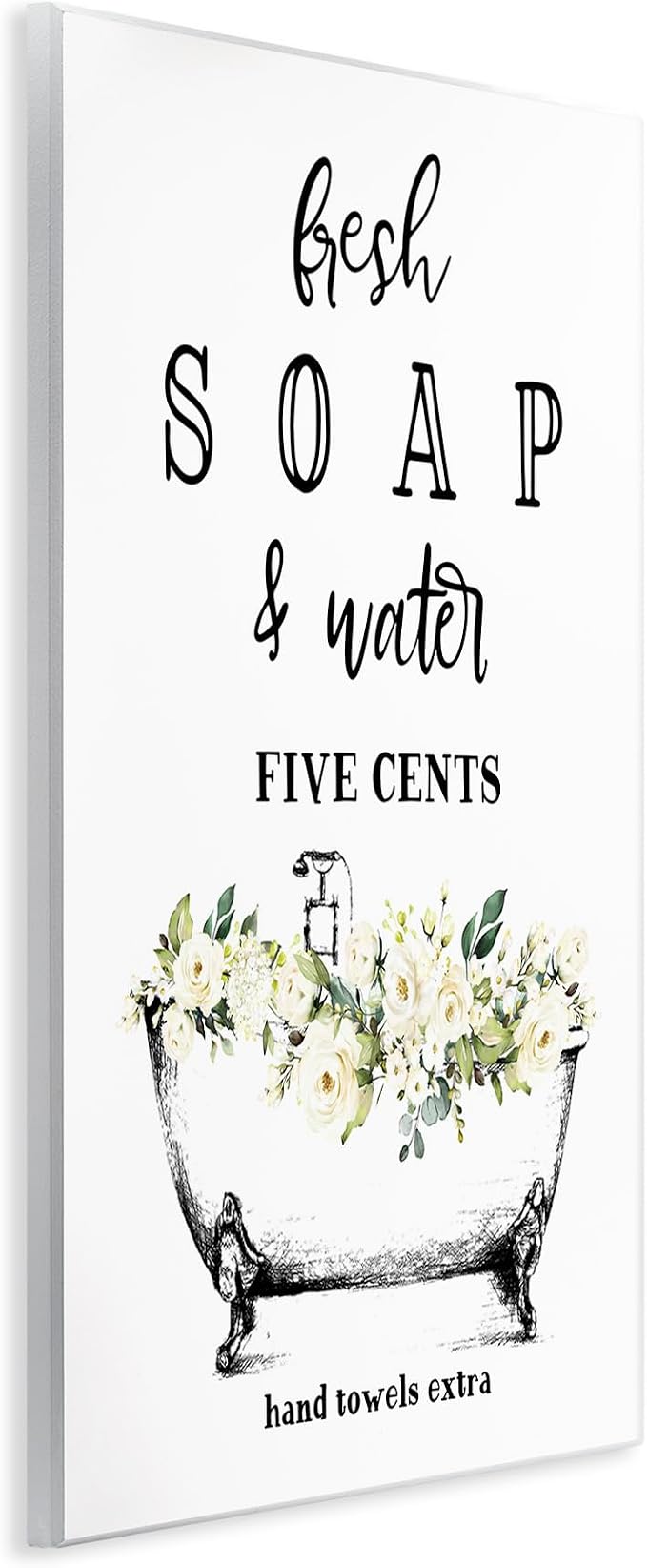 'Fresh Soap & Water Bath Tub'| Wall Plaque Art | Stupell Industries | 13 x 19 Inches, Easy to Hang and Sturdy, Made in USA, by Lettered and Lined
