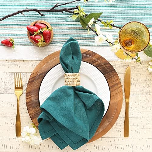 DII Solid Napkin Set Collection, 20x20, Storm Blue, 6 Piece - Image 5