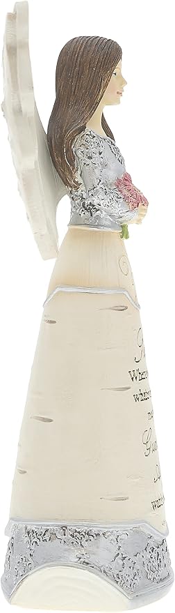 Pavilion Gift Company Elements Sister Guardian Angel Figurine, 6", Pink