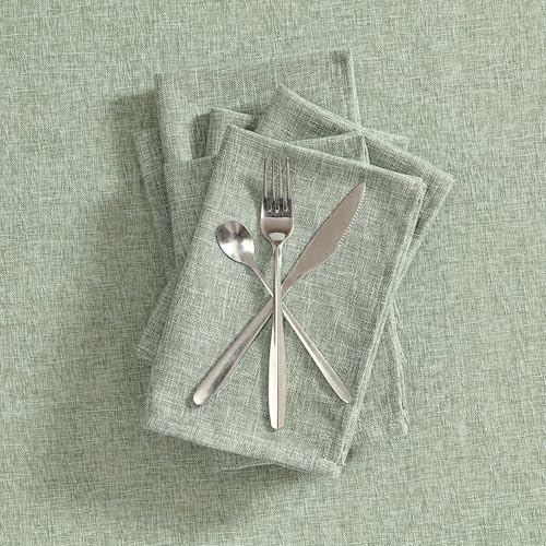 Laura Ashley Harper Set of 6 Napkins, 18" x 18", Sage - Image 2