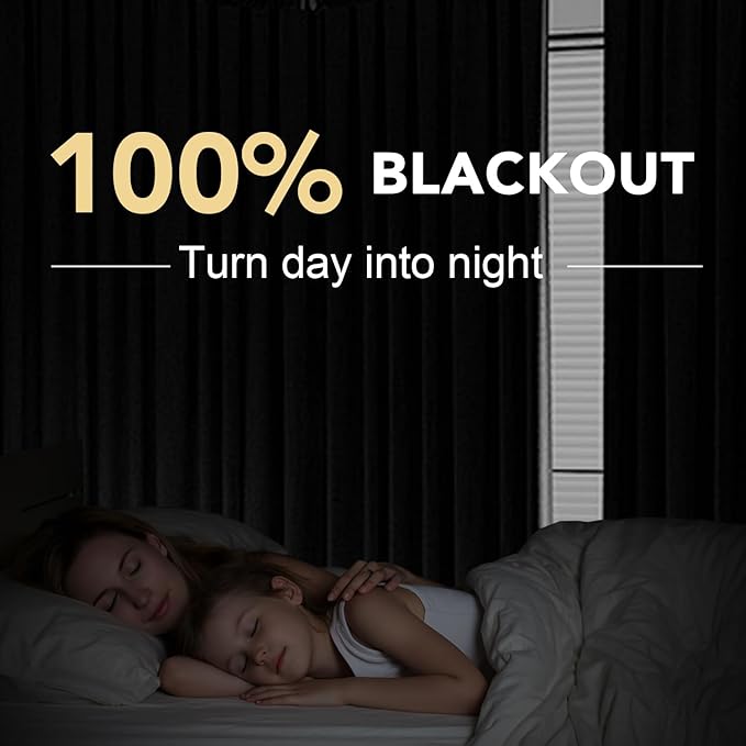 H.VERSAILTEX Linen Blackout Curtains Durable Thick Textured Linen Look 100% Blackout Patio Door Curtain Anti Rust Grommet Extra Wide Sliding Door Curtain Panel, W100 x L96 inch - Grey