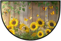 cfpolar Butterfly Sunflower Half Round Door Mat Indoor Entrance Half Circle Area Rug Semi Circular Door Mat Half Moon Rug for Floor Bathroom Living Room Bedroom Kitchen Fireplace 24"x36",A-04