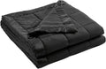 Madison Park Down Alternative Queen Blanket for Bed, Satin Trim, Black | Lightweight Windom Blanket Full Size Premium 3M Scotchgard Moisture Wicking Treatment, OEKO TEX, Soft Bed Cover, All Season