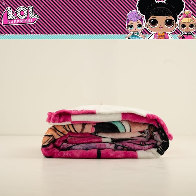 LOL Surprise! Kids Bedding Super Soft Plush Throw Blanket, 46 in x 60 in, (Officially Licensed Product) by Franco