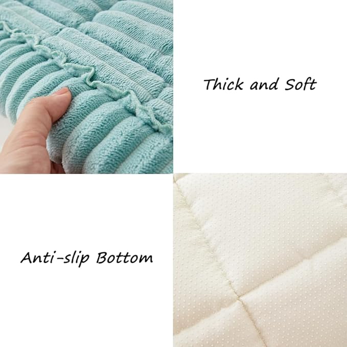 Couch Cover for Dogs Washable, Fuzzy Pet Couch Covers for 3 Cushion Sofa Pet Friendly, Non Slip Sofa Cover (Blue, 27.6" x 59"/70 x 150cm)