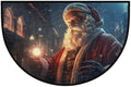 cfpolar Christmas Santa Claus Xmas Half Round Door Mat Outdoor Entrance Large 24"x36" Half Circle Welcome Entrance Way Mat Semi Circular Front Door Mat Area Rug for Garage, Patio, High Traffic Areas