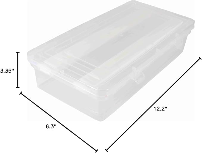 Multipurpose Plastic Storage Box with 2 Adjustable Rods l Storing Box For Bangles, Chuda, Kada, Watches, Scrunchies I (Transparent_2-Rod)