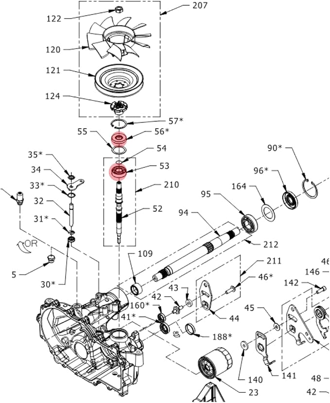 Replacement Kits Fan Pulley Input Shaft Bearing & Seal Set | Compatible with Hydro Gear ZT Series Transaxles