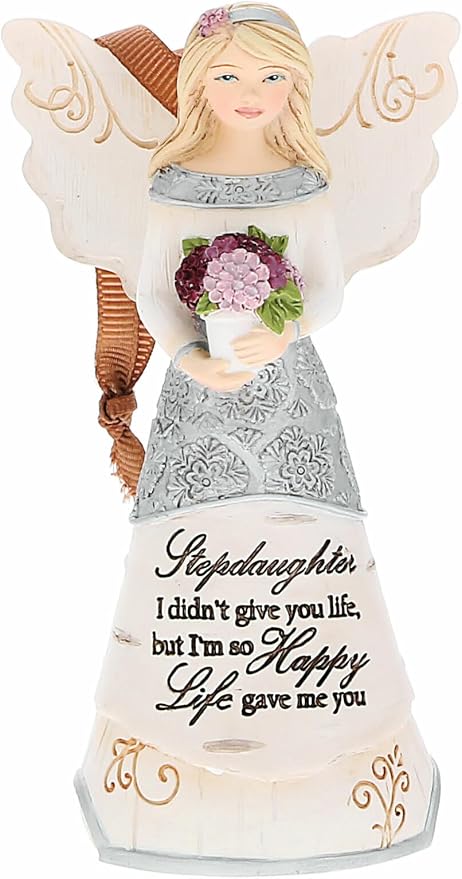 Pavilion Gift Company - Stepdaughter - 4.5" Angel Figurine Ornament Religious God Jesus Christian Christ Stepchildren Stepkids Gift Present from Stepdad Stepmom