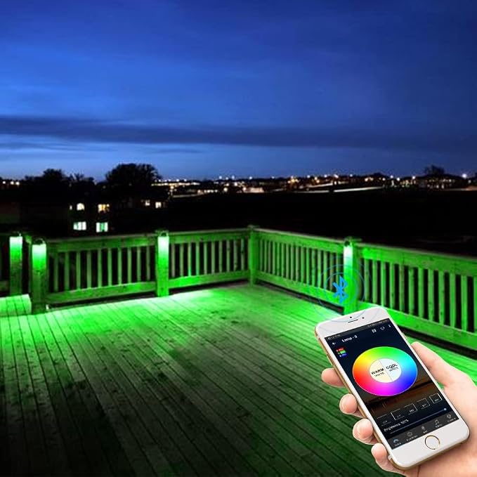 LED WiFi RGBW Controller, Smart for FVTLED RGBW LED Deck Lights | 5 Pin Wireless Controller, Comes With a Remote, Working with Android and iOS System Free App