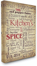 Stupell Industries Kitchen Spice Typography'| Canvas Art | Stupell Industries | 36 x 48 Inches, Easy to Hang and Sturdy, Made in USA, by Carole Stevens
