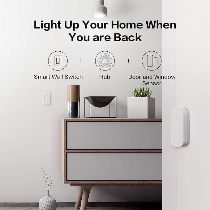 Aqara Zigbee Smart Light Switch (No Neutral, Double Rocker) | Remote Control and Set Timer for Home Automation, Requires Aqara Hub, Compatible with Alexa,Apple HomeKit,Google Home