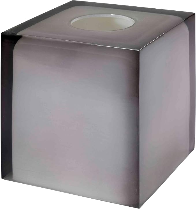 Avanti Linens - Tissue Box Cover, Resin Countertop Accessories, Modern Home Decor (Soho Collection, Smoke)
