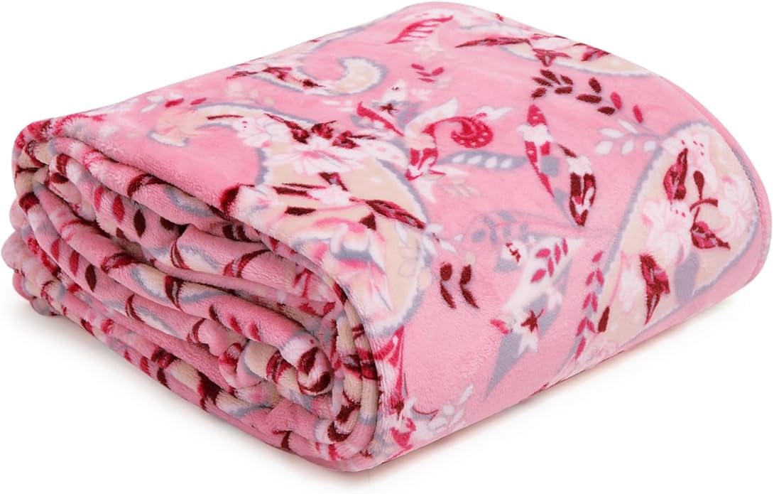 Vera Bradley Women's Fleece Throw Blanket – Soft Plush Blanket for Couch, Bedroom & Home Décor