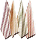 DII Thanksgiving Fall Kitchen Towels Collection Decorative Embellished Dish Towel Set, 18x28, Harvest Stripe, 4 Count by DII