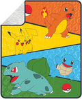 Pokemon Anime Kids Bedding Soft Plush Sherpa Blanket Throw, 50 in x 60 in, (Officially Licensed Product) by Franco
