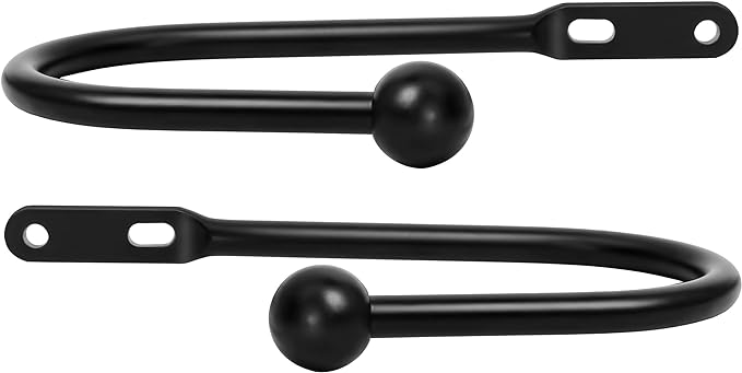 VRSS Wall Mount Curtain Tiebacks Drapery Holdbacks Curtain Holdback Hooks 6" L - Image 5