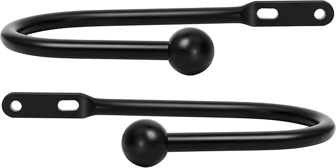 VRSS Wall Mount Curtain Tiebacks Drapery Holdbacks Curtain Holdback Hooks 6" L - Image 4