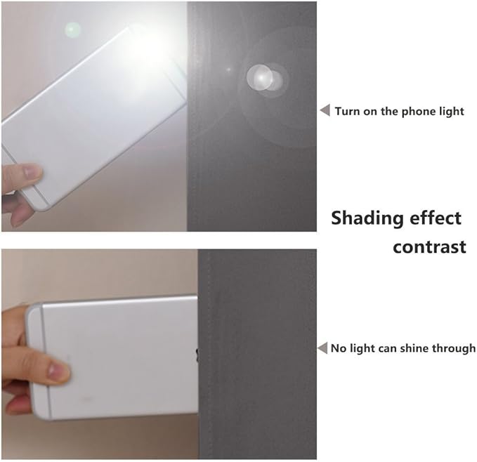 NICETOWN Grey Full Shade Curtain Panels, Pair of Energy Smart & Noise Blocking Out Blackout Drapes for Dining Room Window, Thermal Insulated Guest Room Lined Window Dressing(Gray, 70 x 84 inch)
