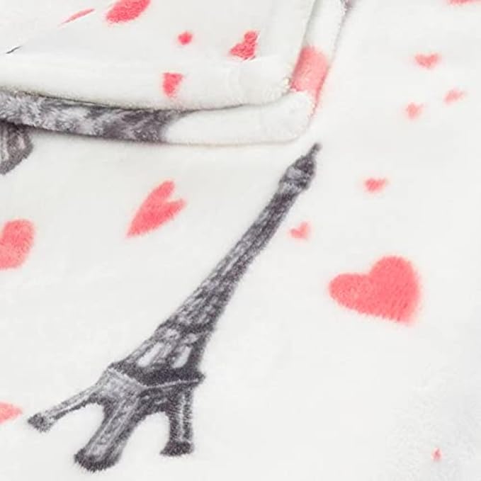 Betsey Johnson - Blanket, Buttery-Soft Throw Blanket for Couch or Bed, Boldly Plush & Oversized Bedding (Paris Love Pink, 50" x 70")