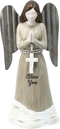 Pavilion - 4.5" Angel Ornament Figurine - Bless You - Simplistic Rustic Modern Farmhouse Statue