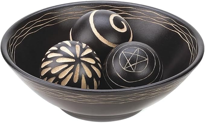 Wood Gifts & Decor Artisan Deco Bowl and Ball Centerpiece