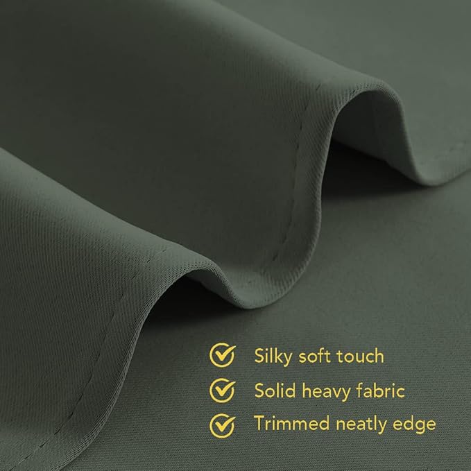 NICETOWN Room Darkening Draperies Window Curtain Panels, Dark Mallard, 2 Panels, W70 x L108 -inch, Thermal Insulated Grommet Room Darkening Curtains for Bedroom