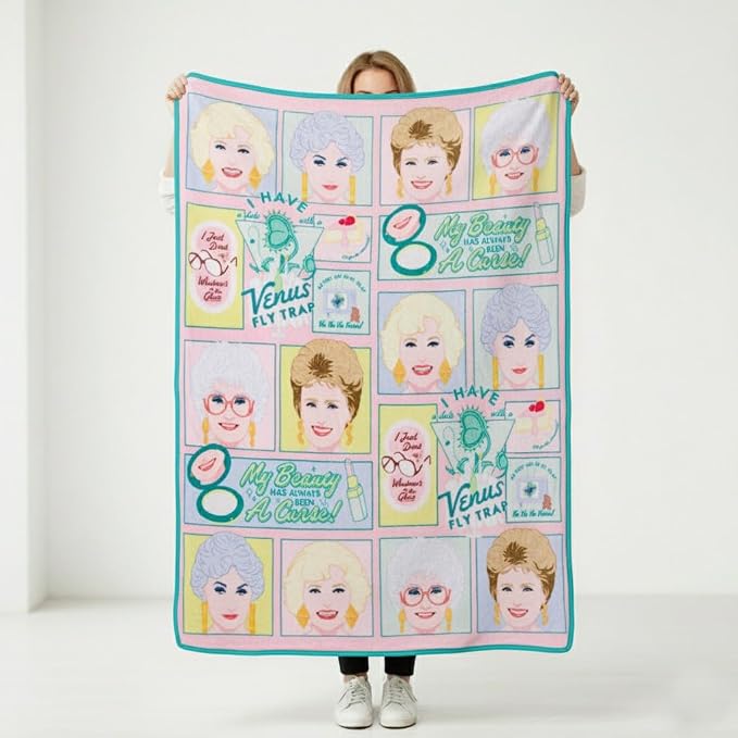 Silver Buffalo Golden Girls, Fleece Throw Blanket, 45x60in | Flannel, Dorothy, Rose, Blanche, Sophia, Soft and Cozy, 180 GSM