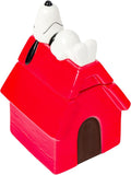 Silver Buffalo Peanuts Snoopy and House, 3D Sculpted Snack Jar | Ceramic Cookie, 5.25” x 5”, 7 75