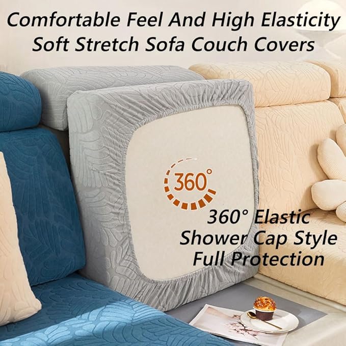 Soothing Home Sofa Covers, Sofa Hero Covers, Wear-Resistant Universal Couch Covers Washable Stretch Sectional Couch Cushion Covers (Blue,Back Cover M)