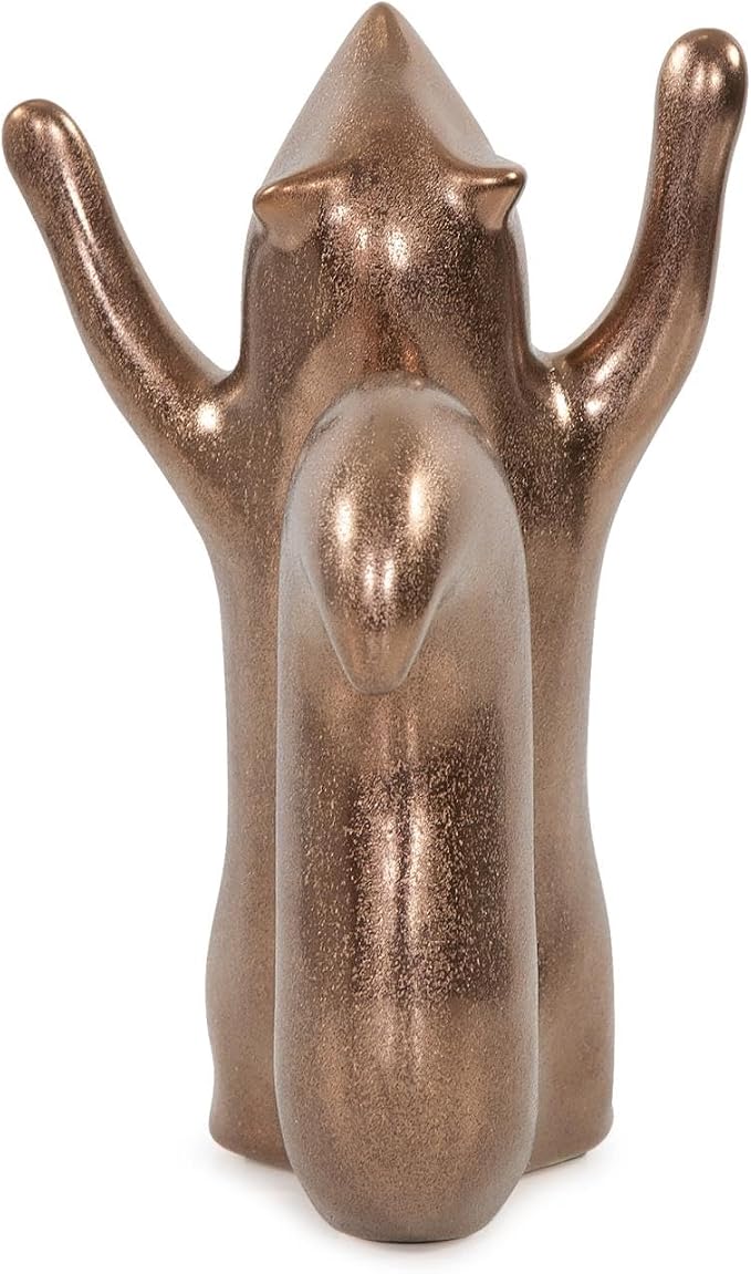 Howard Elliott Collection Chipmunk Sculpture, Antique Brass Ceramic Figurine with Metallic Finish, Decorative Accent for Shelf, Table & Living Room Home Decor Display, 7.25 x 4.5 Inch